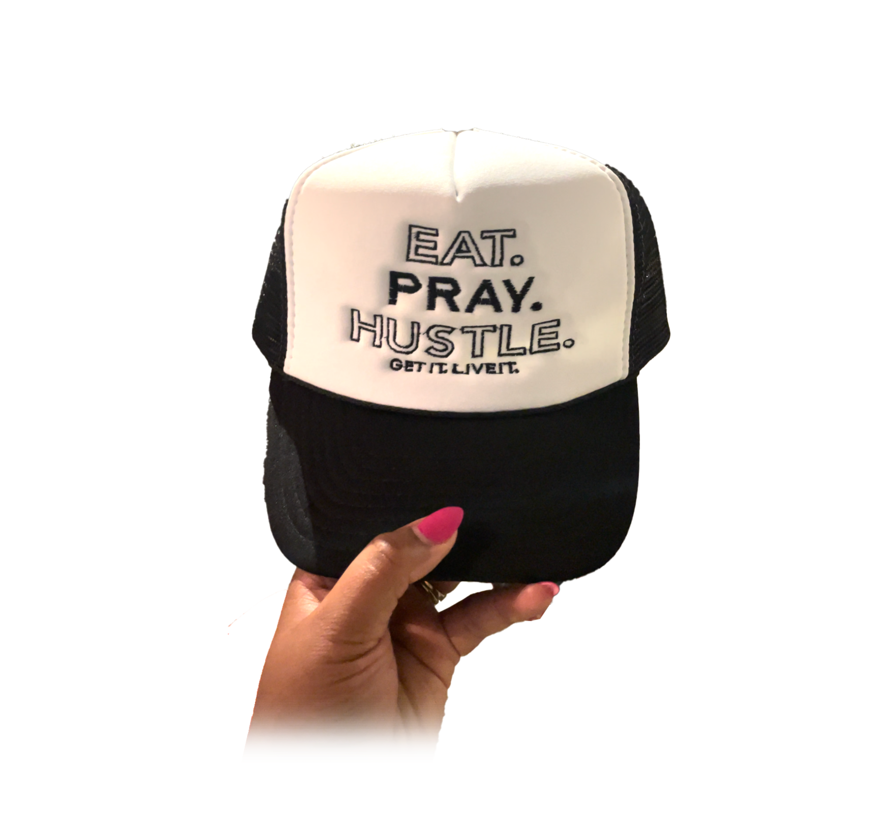 EAT. PRAY. HUSTLE. Trucker Hat
