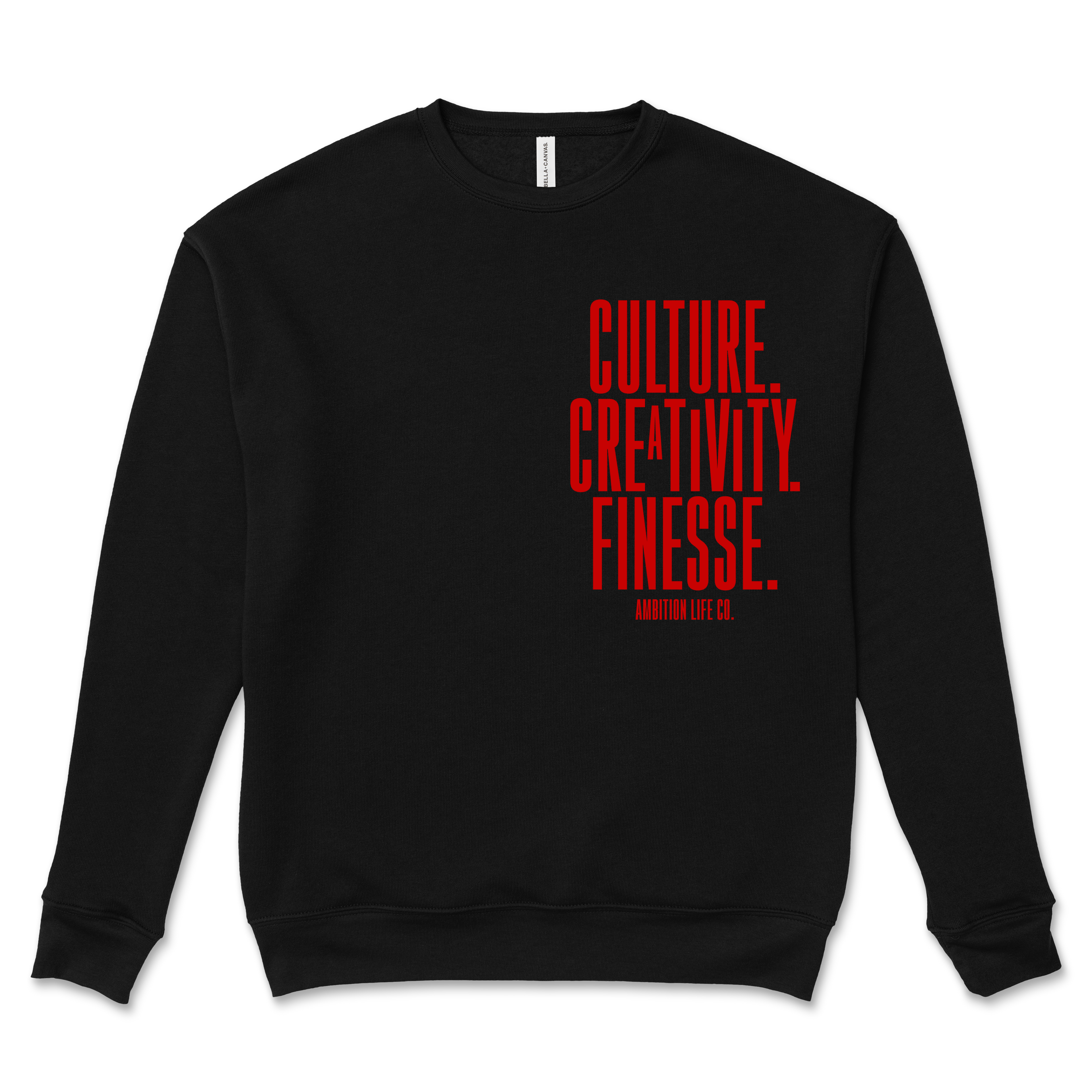 CULTURE. CREATIVITY. FINESSE. CREWNECK SWEATSHIRT
